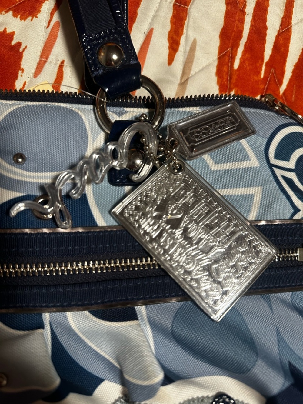 Coach Poppy Denim Signature Purse (2010) - Picture 4 of 8